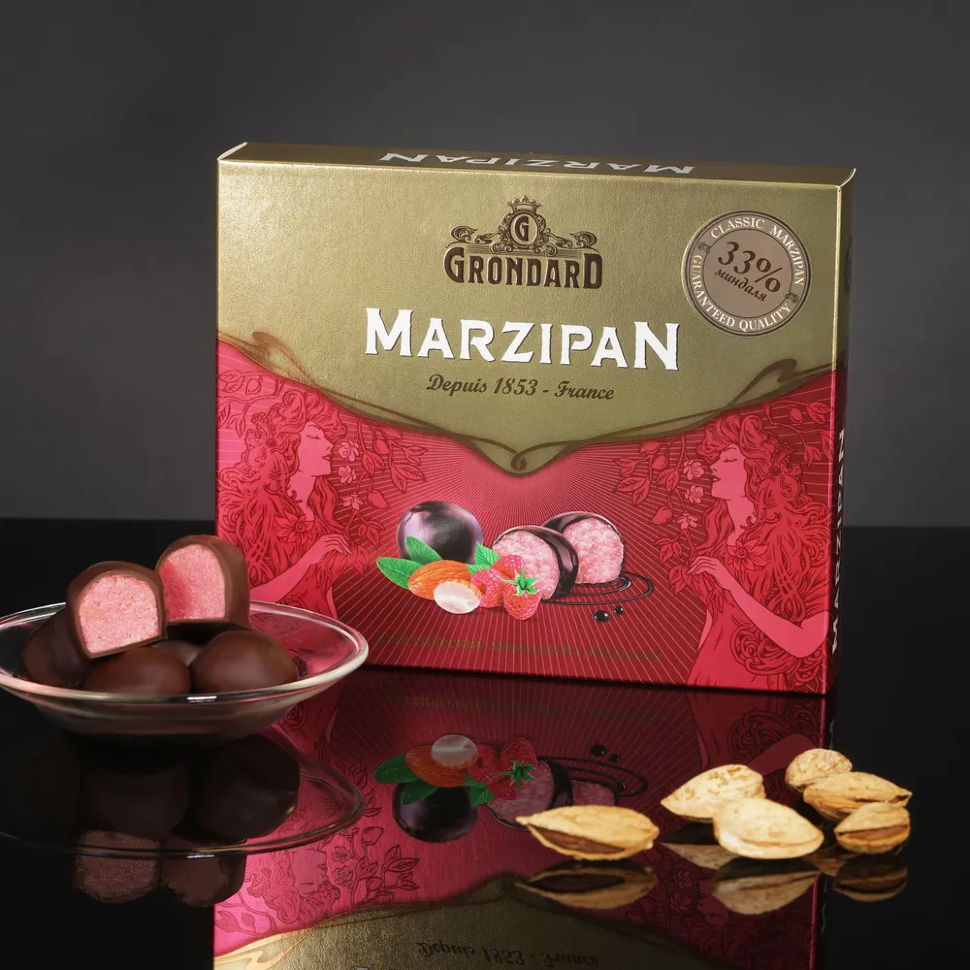  TM Grondard      (11120) Конфеты глазированные Марципановые Малина, 126г   в Гае