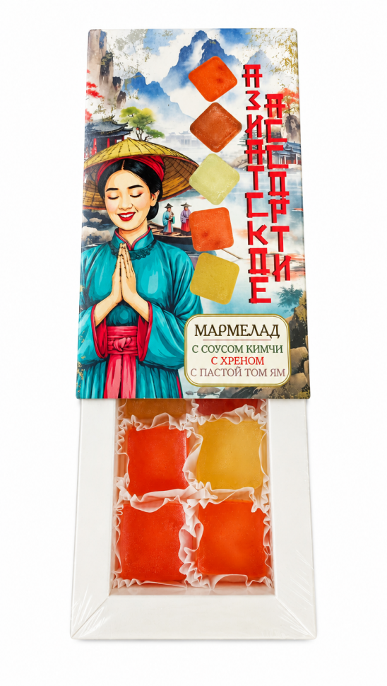  Мармелад Азиатское ассорти(хрен, соус Кимчи, паста Том ям),110г  в Гае