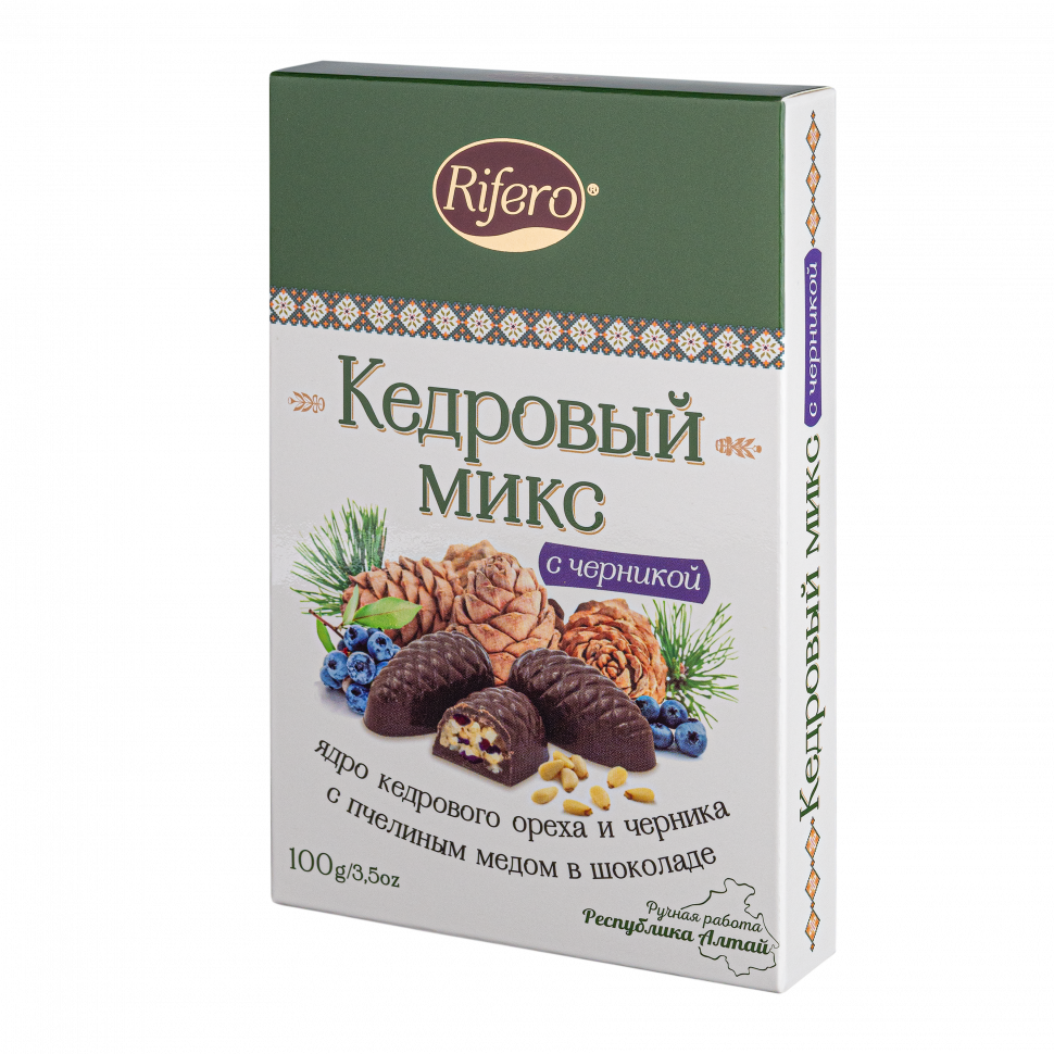 Риф и ко Конфеты "Кедровый микс ЧЕРНИКА" 100г       в Гае