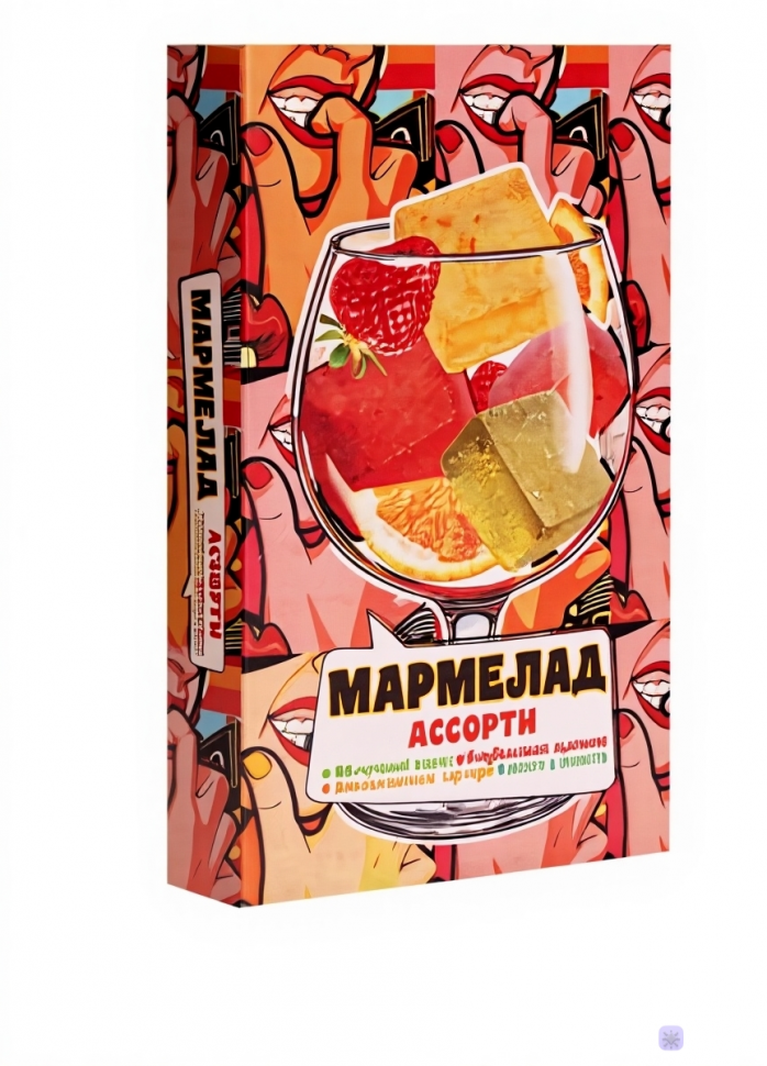  Мармелад АлкоАссорти(яблочный виски, клубничный просекко, апельсиновый вермут, лайм текила) 110г в Гае